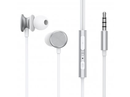 Joyroom JR-EW03 handsfree sluchátka iOS / Android - univerzální 3,5mm silver / stříbrné