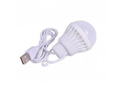 Přídavné LED USB světlo / žárovka s kabelem 1m / 5W / 350lm