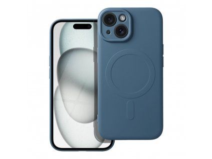MagSafe Silicone Case pouzdro / kryt pro Apple iPhone 15 Plus, tmavě modrá