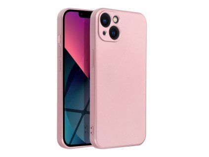 METALLIC Soft Case pouzdro / kryt pro Apple iPhone 14 Plus, růžová