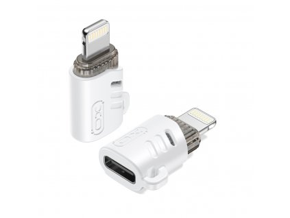 XO NB256E adaptér USB-C (F) / Apple Lightning (M) bílý