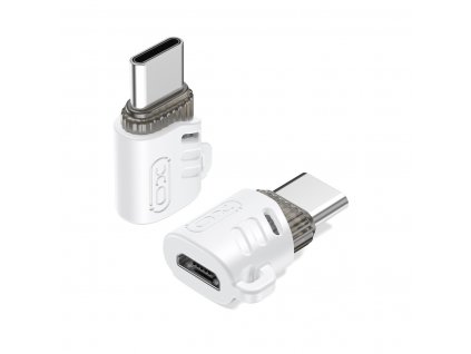 XO NB256G adaptér Micro USB (F) / USB-C (M) bílý