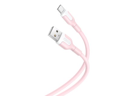 XO NB212 USB kabel - USB-C 1m / 2,1A růžový