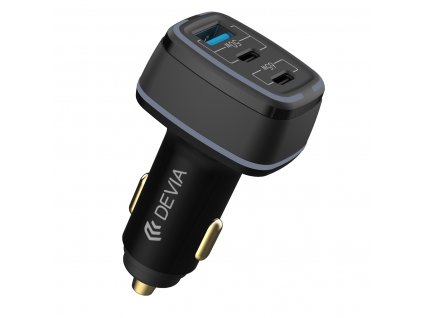 Devia EA361 nabíječka do auta 2x USB-C PD / 1x USB / 115W