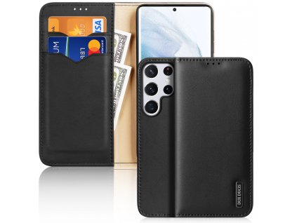 Dux Ducis kožené pouzdro Hivo Bookcase Samsung Galaxy S22 Ultra black / černé