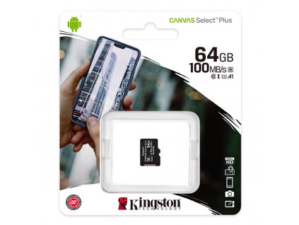 Kingston Canvas Select Plus Micro SDHC 64GB / Class 10 / UHS-I / 100Mb/s