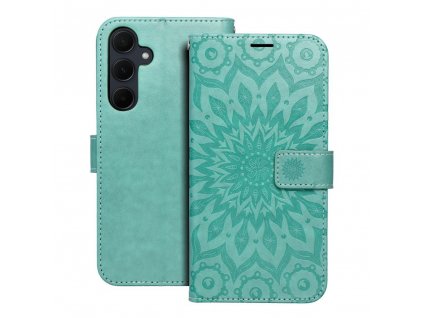 Pouzdro Smart Mezzo Mandala pro Samsung Galaxy A55 5G zelené