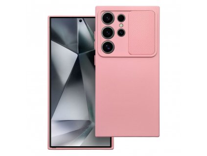 Slide TPU CAMSHIELD / pružné pouzdro / kryt / pro Samsung Galaxy S24 Ultra / růžové