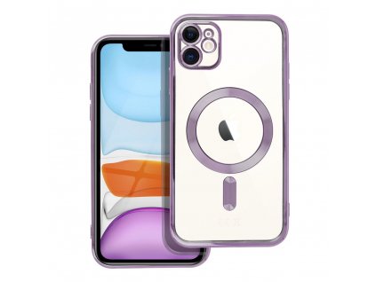 Electro MAG pouzdro / kryt s MagSafe / Apple iPhone 11 clear / purple