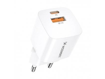 Wozinsky CMWCW nabíječka USB-C + USB-A / 20W / QC / PD / bílá