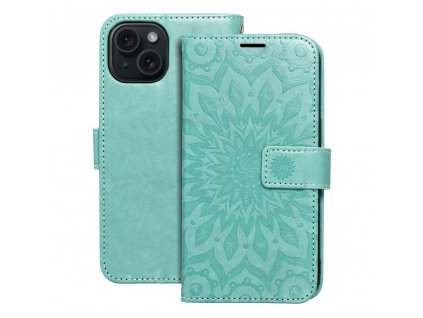 Pouzdro Smart Mezzo Mandala pro iPhone 15 (6,1") zelené