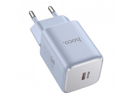 Hoco N43 nabíječka do sítě GaN / USB-C PD, QC / 30W / modrá