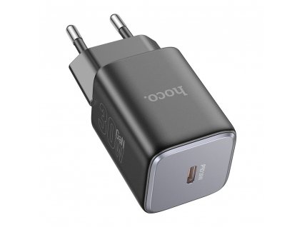 Hoco N43 nabíječka do sítě GaN / USB-C PD, QC / 30W / černá
