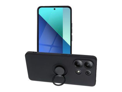 Silicone RING 3v1 pouzdro / kryt pro Xiaomi RedMi NOTE 13 4G, černá