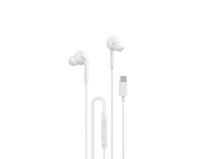 Dudao X3C+ sluchátka s USB-C konektorem / 1,2m / bílé