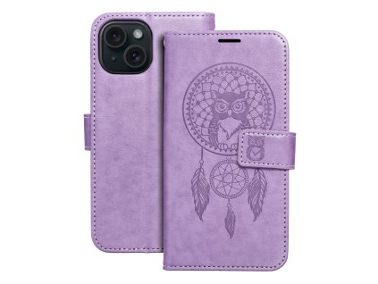 Pouzdro Smart Mezzo lapač snů pro iPhone 15 (6,1") fialové