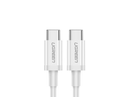 Ugreen US264 USB-C / USB-C Nabíjecí a datový kabel, PD 60W, 1 m, bílá
