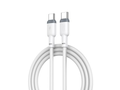 XO NB208B kabel USB-C - USB-C / 1m / 3A / 60W / PD / bílý