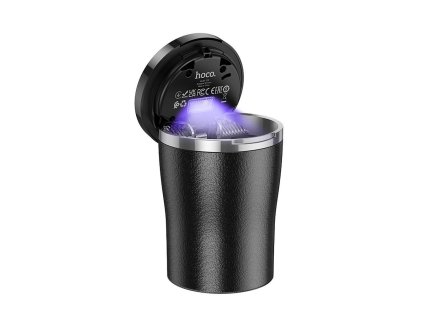 Hoco ZP9 Mini popelník / koš do auta s LED osvětlením černý