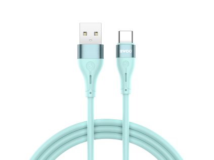 BWOO X280C USB kabel - USB-C / 1m / 3A / zelený