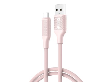 XO NB265 kabel USB - USB-C / 1m / 3A / růžový