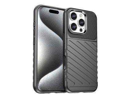 Thunder Case kryt pro Apple iPhone 16 PRO – odolné TPU pouzdro, černá