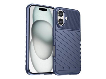 Thunder Case kryt pro Apple iPhone 16 Plus – odolné TPU pouzdro, modrá