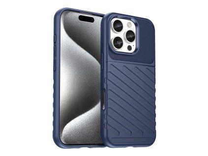Thunder Case kryt pro Apple iPhone 16 PRO MAX – odolné TPU pouzdro, modrá