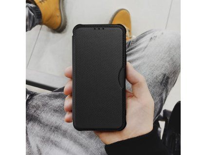 Knížkové pouzdro Smart RAZOR pro Apple iPhone 16 Plus, černá
