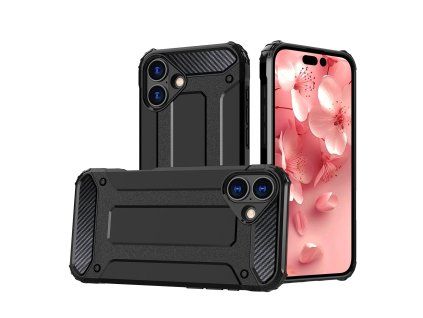 Hybrid Armor odolné pouzdro / kryt pro Apple iPhone 16 Plus, černá