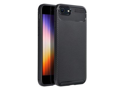 Carbon PREMIUM Case kryt pro Apple iPhone 7 / 8 / SE 2020 / 2022, černá