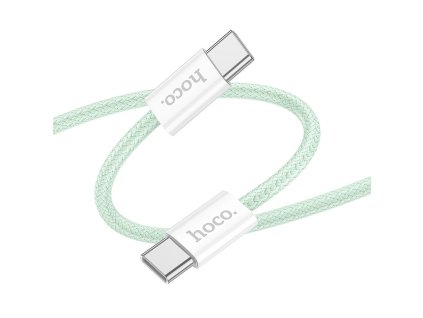 Hoco X104 kabel USB-C PD - USB-C / 1m / 60W / bílá / zelená
