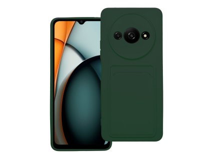 Silicone CARD case pouzdro / kryt s přihrádkou Xiaomi RedMi A3 zelené