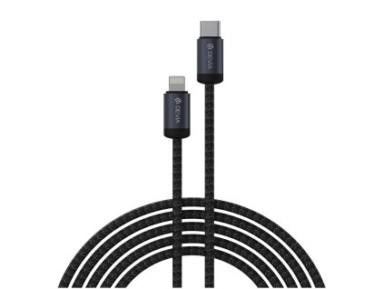Devia EC645 kabel USB-C - Apple Lightning / 1m / 27W / 3A / černý