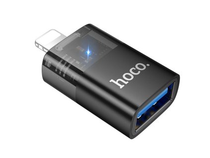 Hoco UA36 adaptér Apple Lightning (M) / USB-A OTG (F) / černý