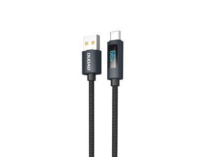 Dudao L7T kabel USB-A - USB-C / 1m / 66W / LED displej