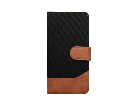 Smart Book JEANS pouzdro pro Apple iPhone 17e / 16e černá / hnědá
