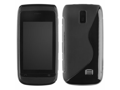 S Case pouzdro Nokia 308 Asha black / černé