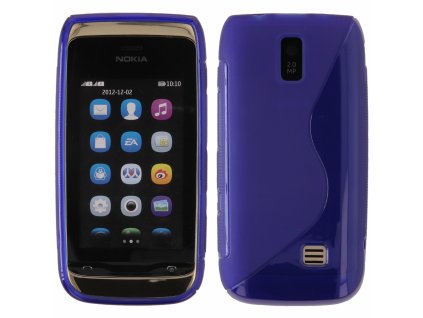 S Case pouzdro Nokia 308 Asha blue / modré
