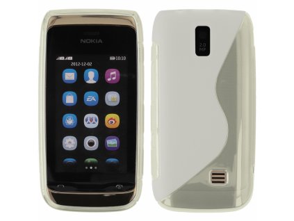 S Case pouzdro Nokia 308 Asha transparent white