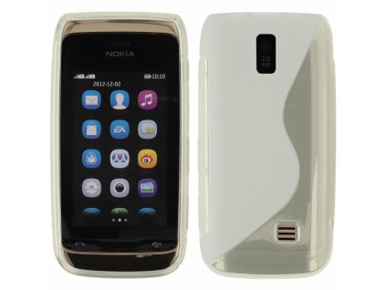 S Case pouzdro Nokia 309 Asha transparent white