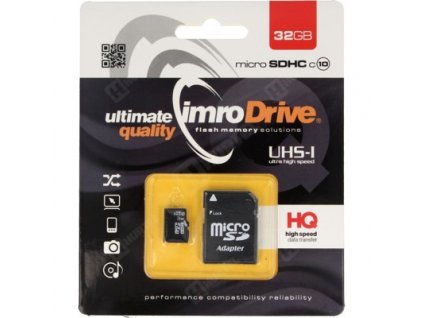 IMRO Micro SDHC 32GB + SD adaptér (blister) Class 10 / UHS-I