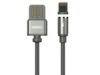 REMAX RC-095i Gravity magnetický USB kabel iPhone 8pin Lightning s LED podsvícením černý