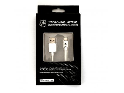 NHL lightning datový kabel pro iPhone / MFI - Colombus Blue Jackets - LGX-11216