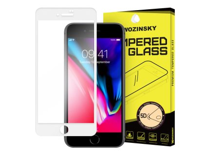 Wozinsky PRO+ ochranné tvrzené sklo pro iPhone 7 / 8 (4,7") 5D zahnuté bílé