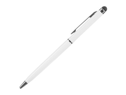Kapacitní stylus + propiska 2v1 white / bílý