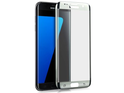 9H ochranné tvrzené sklo pro Samsung G935 Galaxy S7 Edge zahnuté stříbrné 5900495609267