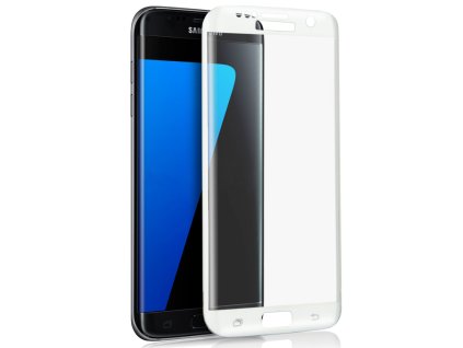 9H ochranné tvrzené sklo pro Samsung G935 Galaxy S7 Edge zahnuté bílé 5900495591791