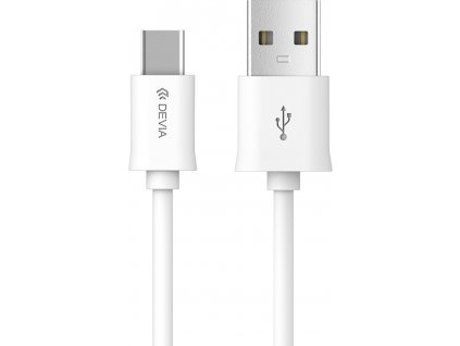 Devia kabel USB-C bílý (type C) 200cm