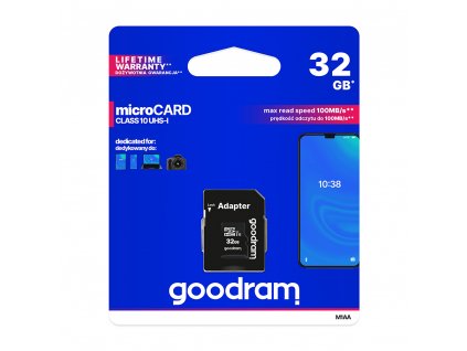 Goodram Micro SDHC 32GB + SD adaptér, Class 10 UHS-I